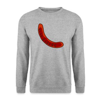 Sausage or bratwurst - Unisex Sweatshirt - salt & pepper - Front - Alina (178cm) & Michal (187cm)