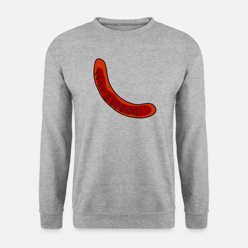 Wurst oder Bratwurst - Unisex Pullover - Weißgrau meliert