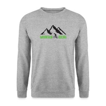 Mountainbiken - Unisex Pullover - Weißgrau meliert - Vorne - Alina (178cm) & Michal (187cm)