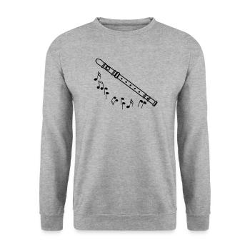 Ombre de l’enregistreur avec des tons noirs - Sweat-shirt Unisexe - gris chiné - Devant - Alina (178cm) & Michal (187cm)