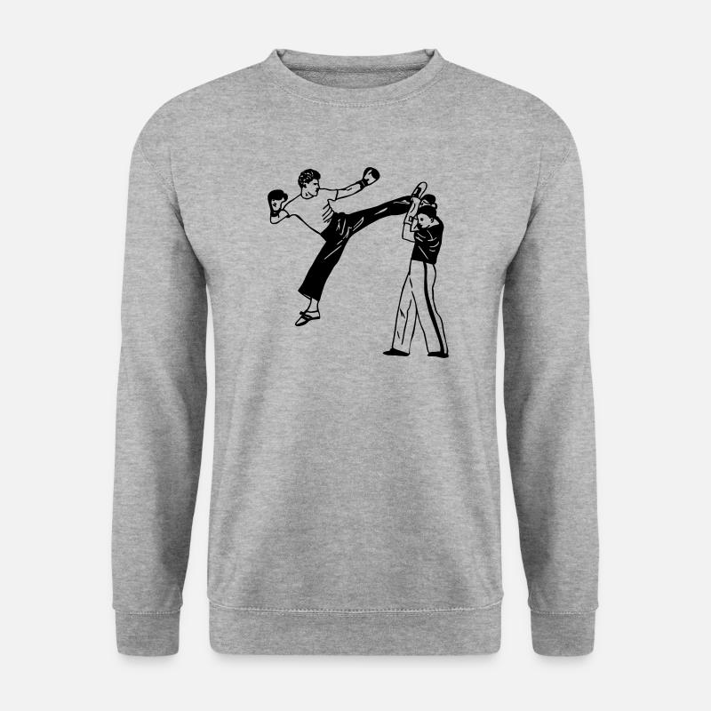 Kickboxen savate - Unisex Pullover - Weißgrau meliert