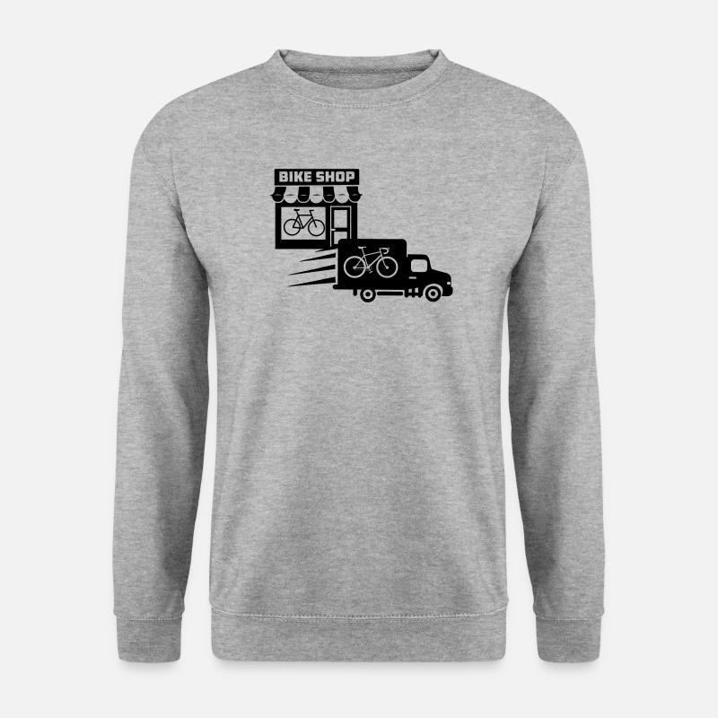 Fahrradgeschäft mit Lieferservice - Unisex Pullover - Weißgrau meliert