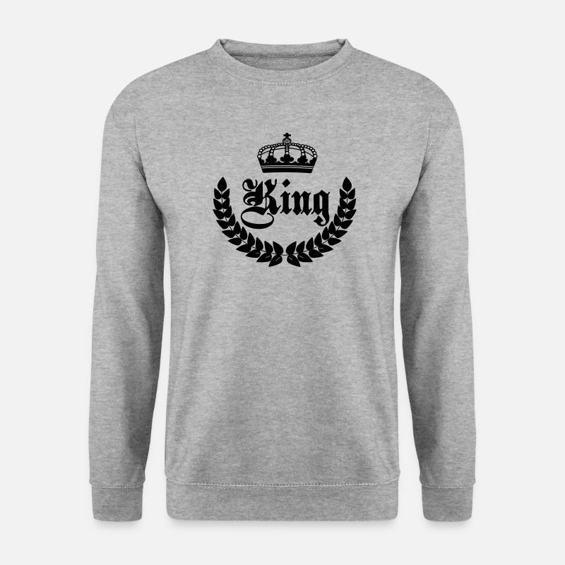 Königskrone - Unisex Pullover - Weißgrau meliert