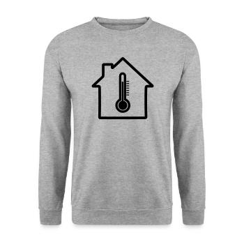 Thermomètre de chauffage domestique - Sweat-shirt Unisexe - gris chiné - Devant - Alina (178cm) & Michal (187cm)