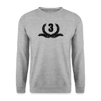 Lauwerkrans 03 YEARS - Unisex Sweatshirt - salt & pepper - Front - Alina (178cm) & Michal (187cm)