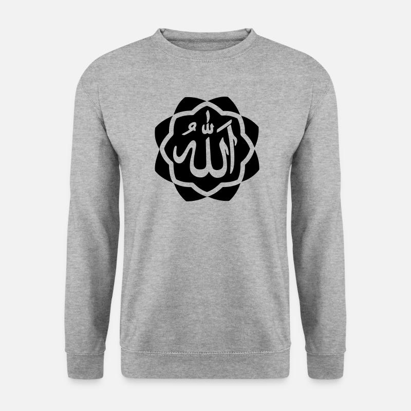 Allah god logo in frame - Unisex Sweatshirt - salt & pepper