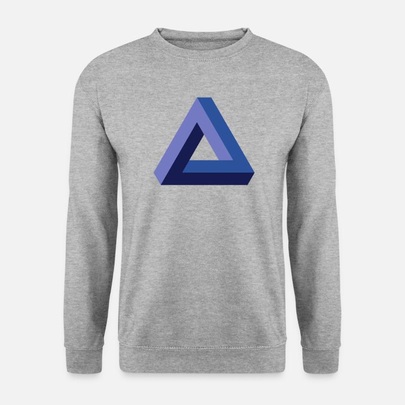 Optical illusion triangle - Unisex Sweatshirt - salt & pepper