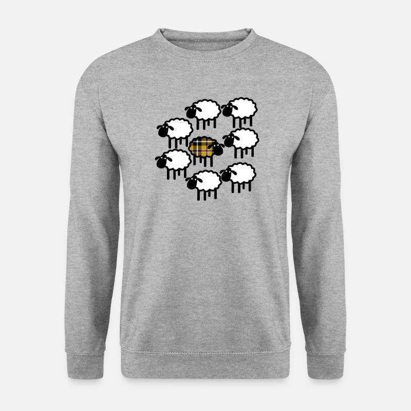 Kornische Schafe folgen nicht der Herde - Unisex Pullover - Weißgrau meliert