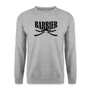 Barber Barber Shirt - Unisex Sweatshirt - salt & pepper - Front - Alina (178cm) & Michal (187cm)