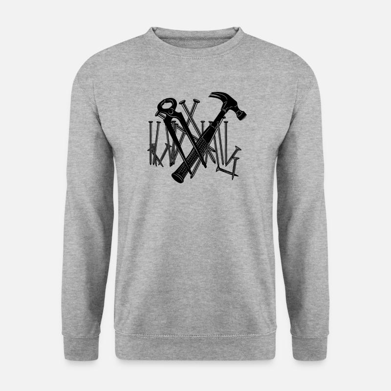 Carpenter tools and nails - Unisex Sweatshirt - salt & pepper