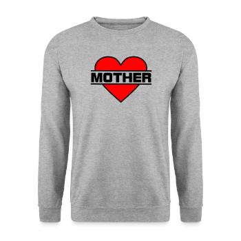 Heart love mother - Unisex Sweatshirt - salt & pepper - Front - Alina (178cm) & Michal (187cm)