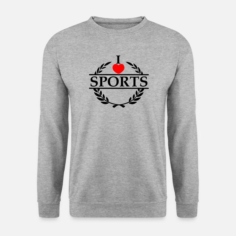 Ich liebe dein Herz 012 - Unisex Pullover - Weißgrau meliert