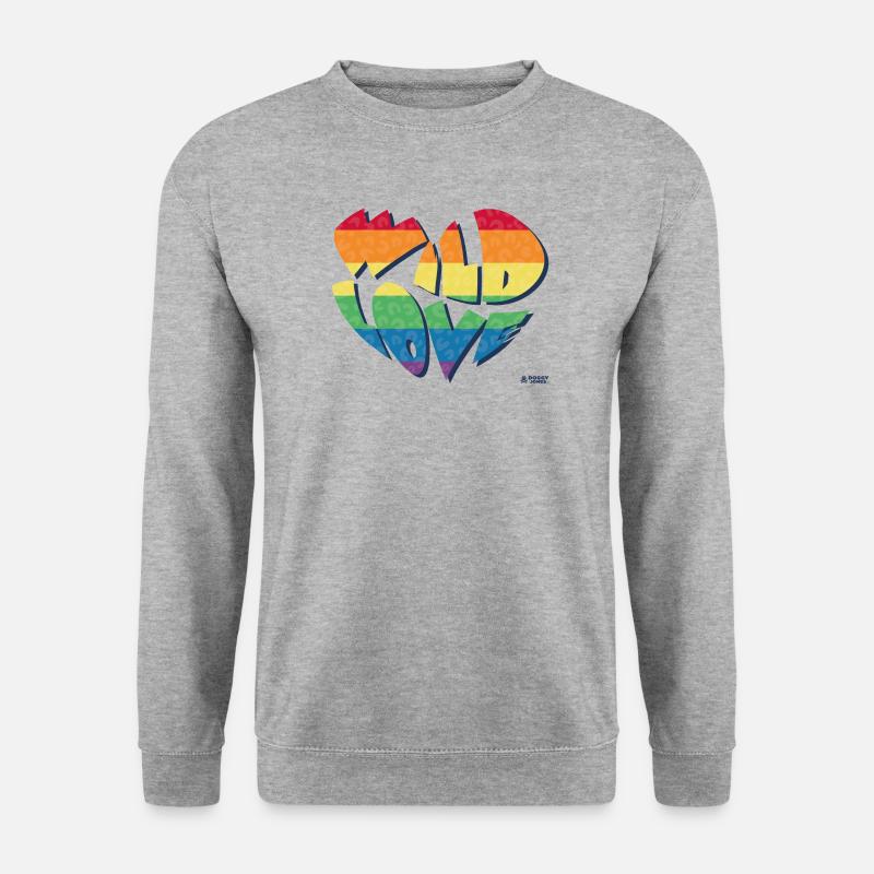 Wilde Liebe - Unisex Pullover - Weißgrau meliert