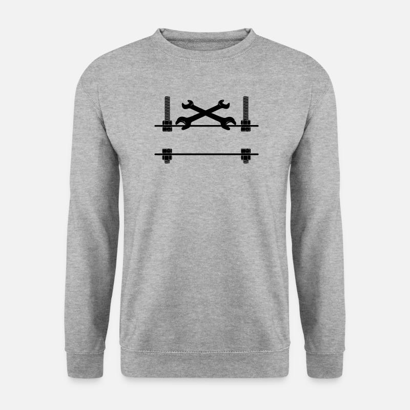 Logo-Mechaniker - Unisex Pullover - Weißgrau meliert