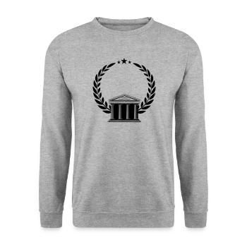 Court in laurel wreaths small asterisks - Unisex Sweatshirt - salt & pepper - Front - Alina (178cm) & Michal (187cm)