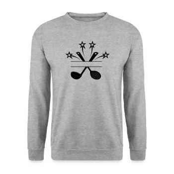 Slotted spoon and soup spoon 4 stars - Unisex Sweatshirt - salt & pepper - Front - Alina (178cm) & Michal (187cm)