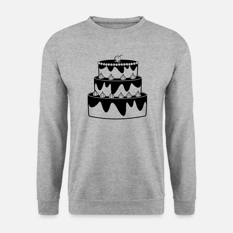 Birthday cake shadow image - Unisex Sweatshirt - salt & pepper