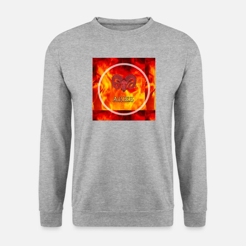 Widder - Unisex Pullover - Weißgrau meliert