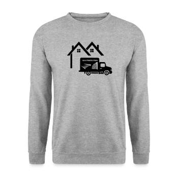 House truck blinds - Unisex Sweatshirt - salt & pepper - Front - Alina (178cm) & Michal (187cm)