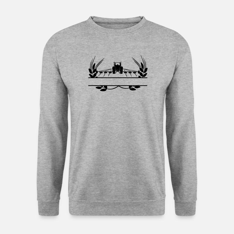 Ackerbau Traktor Getreideanbau - Unisex Pullover - Weißgrau meliert