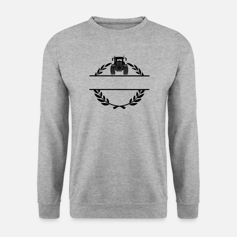 Lorbeerkranz Ackerschlepper - Unisex Pullover - Weißgrau meliert