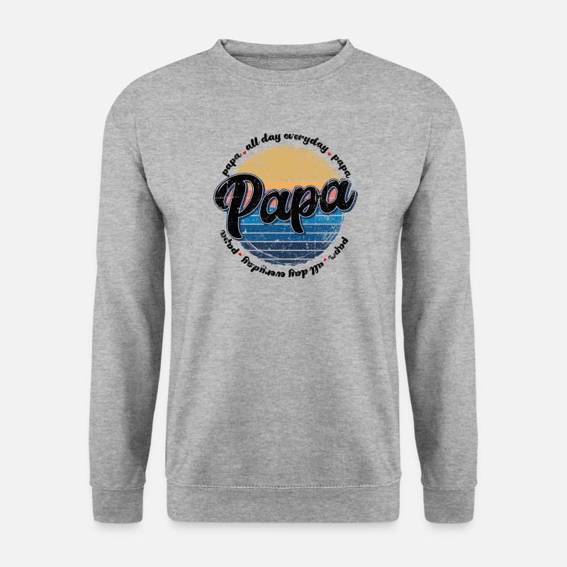 Papa Retro Sunset Script - Unisex Sweatshirt - salt & pepper