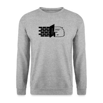 Pierres et stuc logo plâtrier - Sweat-shirt Unisexe - gris chiné - Devant - Alina (178cm) & Michal (187cm)