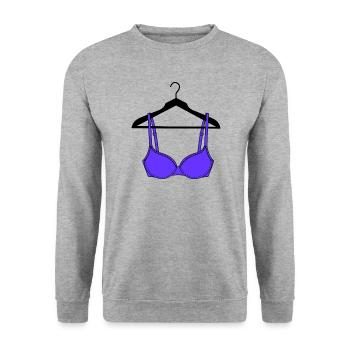 Bra blue to clothes hanger - Unisex Sweatshirt - salt & pepper - Front - Alina (178cm) & Michal (187cm)