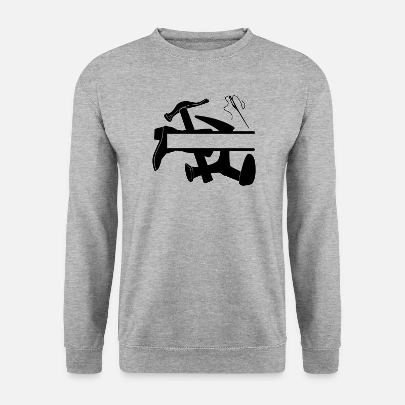 Shoemaker's tool boot - Unisex Sweatshirt - salt & pepper