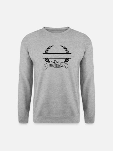 Hand gesture of working together - Unisex Sweatshirt - salt & pepper