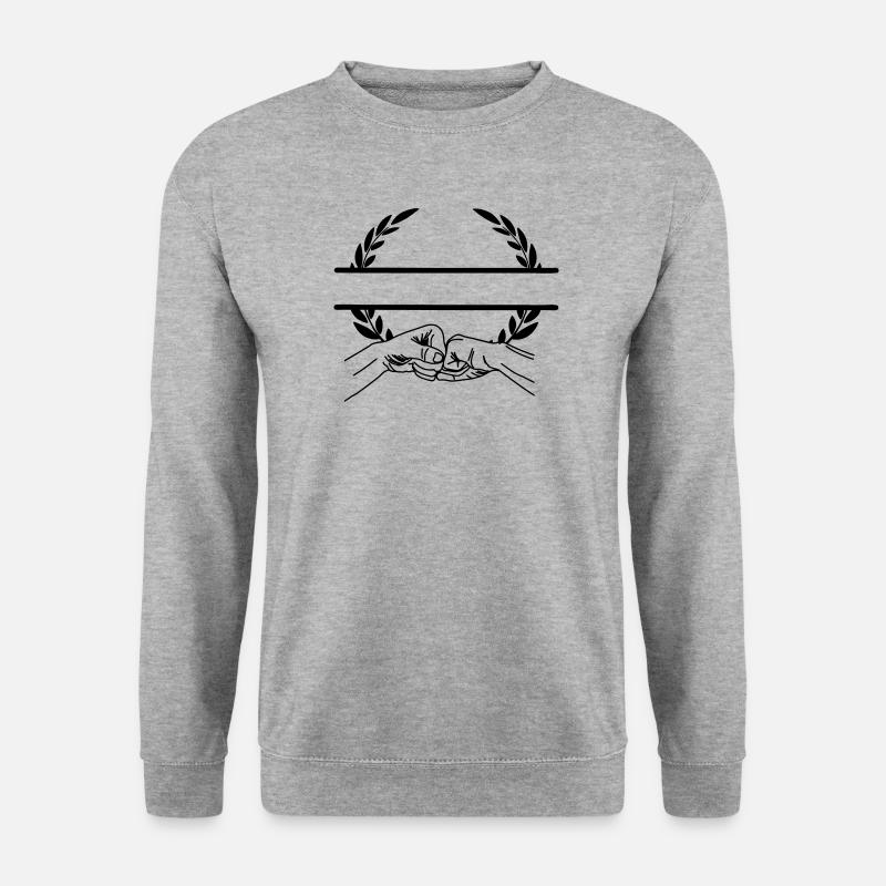 Hand gesture of working together - Unisex Sweatshirt - salt & pepper