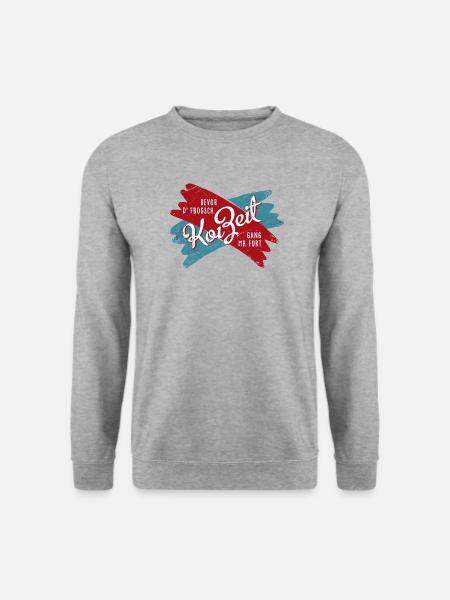 Koi Zeit - Unisex Pullover - Weißgrau meliert