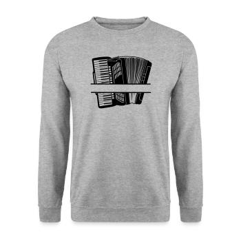 Accordion with space left free in the middle - Unisex Sweatshirt - salt & pepper - Front - Alina (178cm) & Michal (187cm)