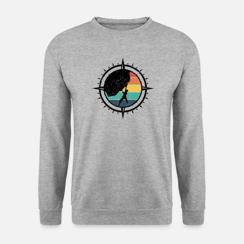 Regenbogen-Halbmond-Brecher - Unisex Pullover - Weißgrau meliert