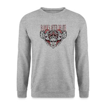 Famous after death - Unisex Sweatshirt - salt & pepper - Front - Alina (178cm) & Michal (187cm)