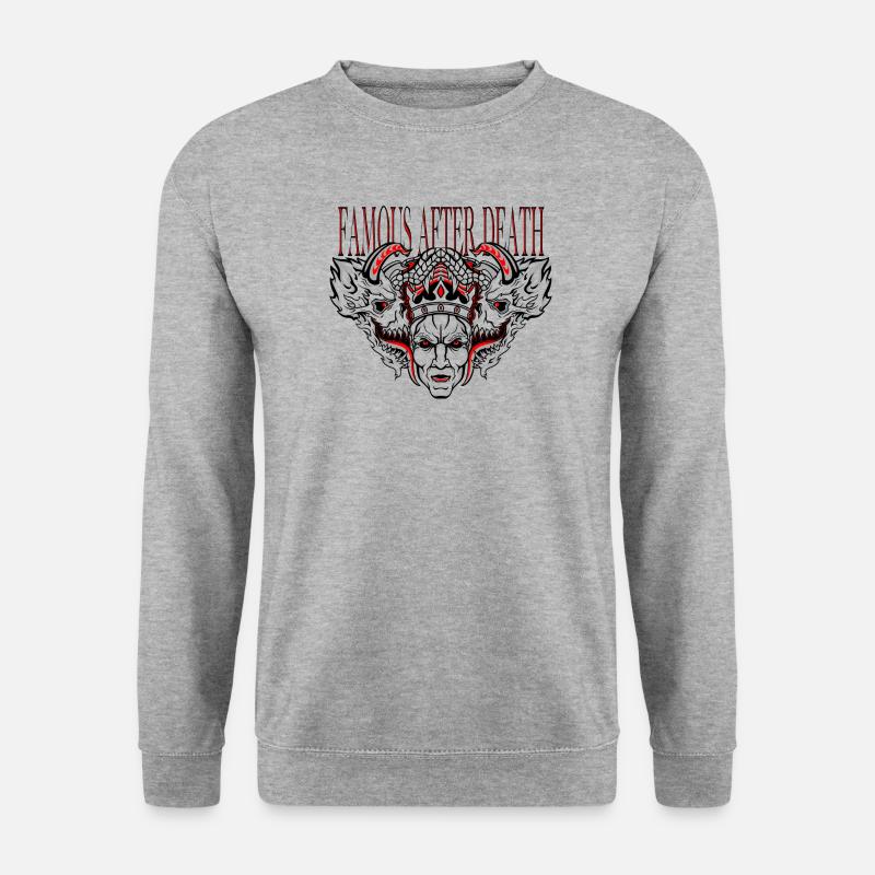 Berühmt nach dem Tod - Unisex Pullover - Weißgrau meliert