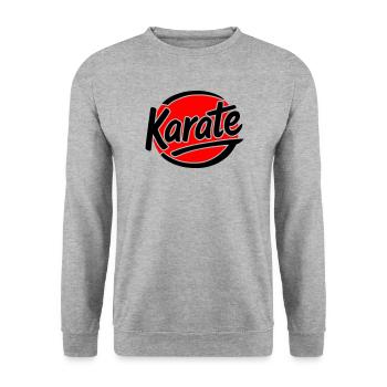 Karate - Unisex Sweatshirt - salt & pepper - Front - Alina (178cm) & Michal (187cm)