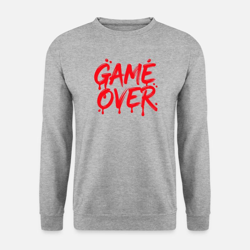 Spielende - Unisex Pullover - Weißgrau meliert