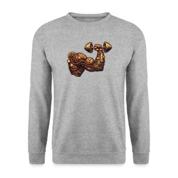 Esthétique du Steampunk & Rétro-futurisme - Sweat-shirt Unisexe - gris chiné - Devant - Alina (178cm) & Michal (187cm)