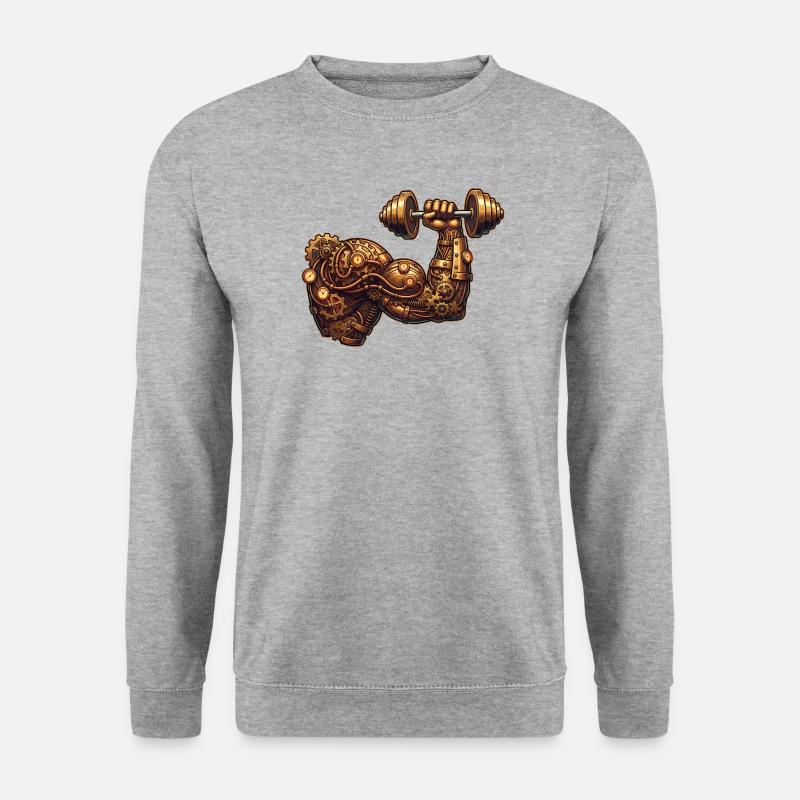 Steampunk Ästhetik & Retro-futurismus - Unisex Pullover - Weißgrau meliert