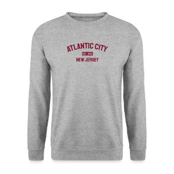 Atlantic City - Est. 1854 - New Jersey - USA - Unisex Sweatshirt - salt & pepper - Front - Alina (178cm) & Michal (187cm)
