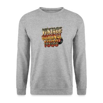 Vinyle vintage original de 1969 - Sweat-shirt Unisexe - gris chiné - Devant - Alina (178cm) & Michal (187cm)