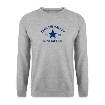 Taos Ski Valley - New Mexico - USA - Amerika - Unisex Pullover - Weißgrau meliert - Vorne - Alina (178cm) & Michal (187cm)