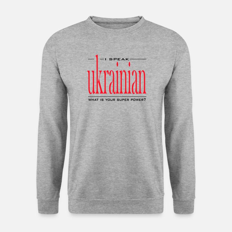 Supermacht Ukrainisch - Unisex Pullover - Weißgrau meliert