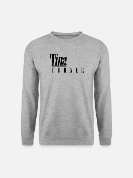Tina Turner Schriftzug Minimalistisch - Unisex Pullover - Weißgrau meliert