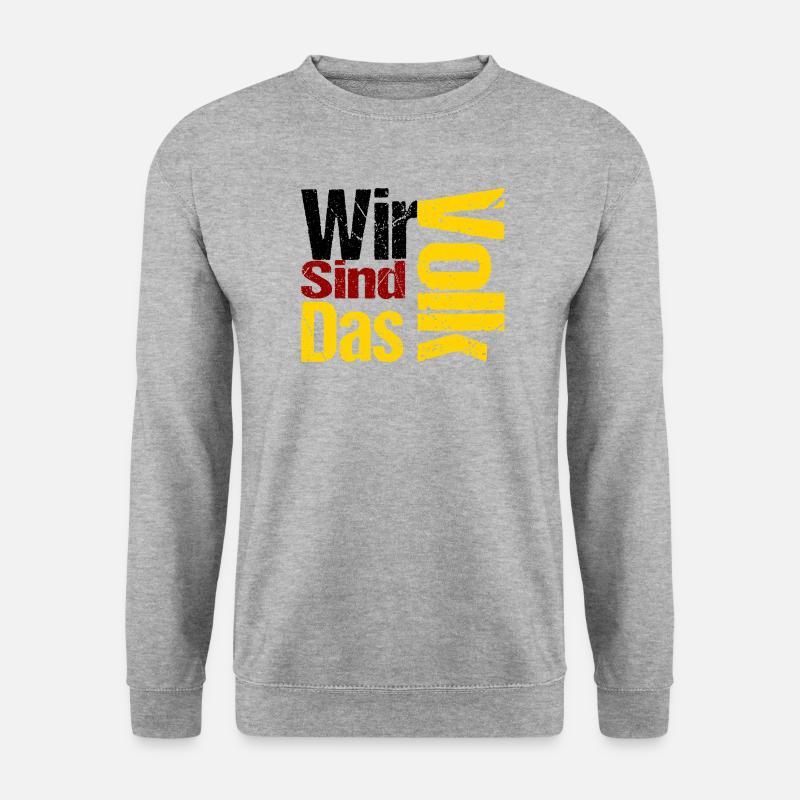 Wir_SInd_Das_Volk - Unisex Pullover - Weißgrau meliert