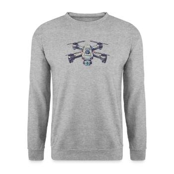 I've had enough I go drone flying drones pilot - Unisex Sweatshirt - salt & pepper - Front - Alina (178cm) & Michal (187cm)