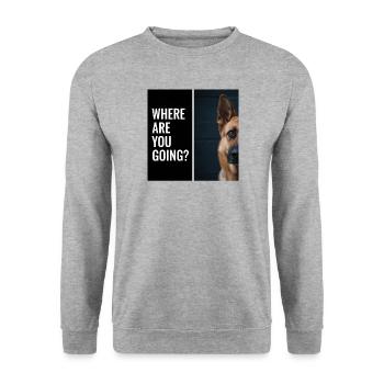 Diction du chien berger allemand - Sweat-shirt Unisexe - gris chiné - Devant - Alina (178cm) & Michal (187cm)