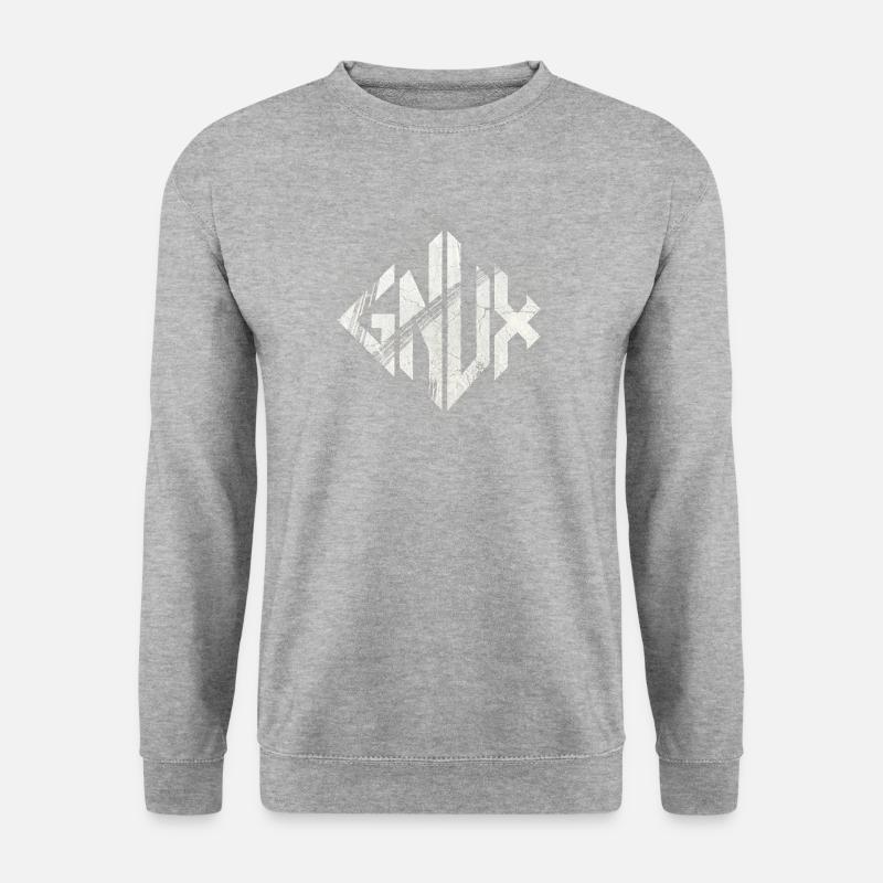 Geometrische Marmor-Glyphe - Unisex Pullover - Weißgrau meliert