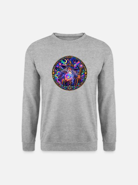 Zauberer - Unisex Pullover - Weißgrau meliert